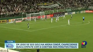 Em jogo de seis gols, Chapecoense arranca empate com o Coritiba