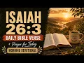 Daily Bible Verse Prayer for Today Isaiah 26 3 Morning Devotional