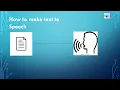 How to make text to speech using notepad
