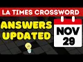 Answers to the LA Times Crossword Answers 24 LA Times Crossword Puzzle Answers for Nov 29 2024