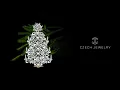 Festive rhinestone Christmas Tree - Clear LUXURY CZECH JEWELRY