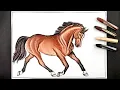 Download Lagu Cara Mudah Menggambar Kuda dengan Crayon dan Cara Gradasi Warnanya