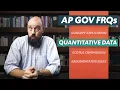 How To QUANTITATIVE DATA Question AP Gov FRQ Tips
