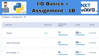 Basics Assignment - 1B Answers python NxtWave CCBP 4 0