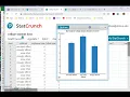 Summarize Math 159 stat project categorical data by Statcrunch