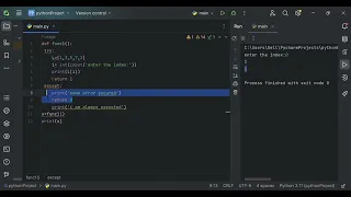Finally keyword usage in PYTHON