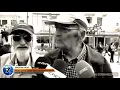 GIF elderly man goes crazy over animal sounds