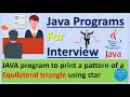 JAVA program to print a pattern of a Equilateral triangle or Pyramid using star Pradeep Nailwal
