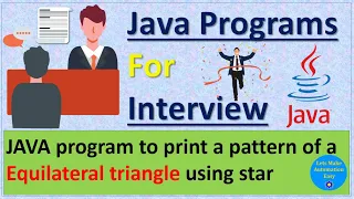 JAVA program to print a pattern of a Equilateral triangle or Pyramid using star Pradeep Nailwal