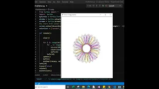 Draw an animated shape Using circle Python Turtle