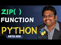 ZIP FUNCTION IN PYTHON PROGRAMMING ZIP FUNCTION PYTHON PROGRAMMING