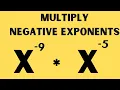 Multiply Negative Exponents