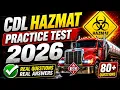 CDL HAZMAT PRACTICE TEST 2026 REAL Questions Answers to PASS First Try