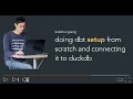 Setting up dbt and connection to duckdb from scratch