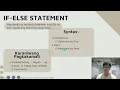 TAGALOG Program Flow - Conditional Control Structure Shiro