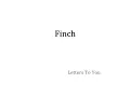 Finch - Letters To You + Lyrics