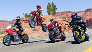 Motorbike Crashes #35 - BeamNG DRIVE | SmashChan