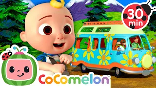 Wheels on the Camper Van 🚙 | Cocomelon and Little Angel Nursery Rhymes