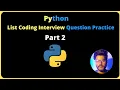 Python List Coding Interview Questions Practice Part 2 CodeWithRonny