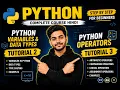 Python Variables Data Types Operators Tutorial 2 3 Complete Python Course Hindi