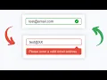 HTML CSS JS How to Validate Email Email Validation