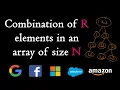 Print combinations of r elements in an array of size n
