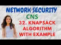 Knapsack Algorithm with Example - Asymmetric key cryptography CNS