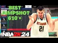 BEST JUMPSHOT IN NBA 2K24 - 6 10 AND ABOVE BIG MAN JUMPSHOTS TO GREEN NO MATTER YOUR 3PT RATING