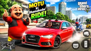 Motu's father brings a new car for Motu. 🚗🥺 #motupatlu #franklin #gta5