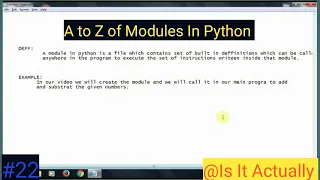 What are modules in python programming how to create user defined modules in python python