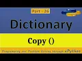 copy function on dictionary in with in