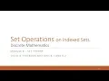 M8 V4 Set Operations on Indexed Sets