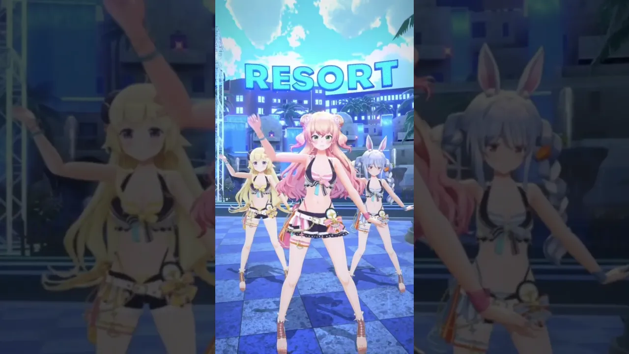 【#ホロナツ】『藍染サマータイム!!』踊ってみた！【 桃鈴ねね / ぺこちゃん先輩 / わためぇ先輩 / hololive 】#holonatsuparadise #shorts #踊ってみた