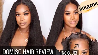 Download BEST AMAZON WIG Amazon Prime ft Domiso Hair KINKY STRAIGHT GLUELESS WIG REVIEW MP3