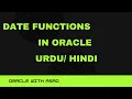 Date Functions in Oracle -
