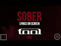 Tool - Sober (Lyrics on Screen Video 🎤🎶🎸🥁)