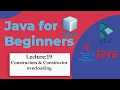 Lecture 19 Constructor Constructor overloading in java in Urdu Hindi The KAcs