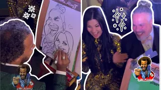 These two stars came to perform at @goldenlatinawards and got drawn by Mr Alani J!