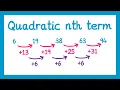 Finding the nth term of a Quadratic Sequence - GCSE Higher Maths