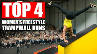 Top 4 Women's Freestyle Trampwall Runs