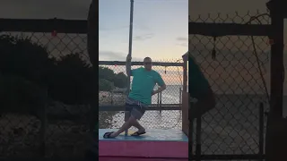 When the Captain loses a bet, he pays up! #poledance #dance #boatlife #sundowners #dancevideo