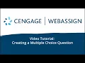 Creating A Multiple Choice Question WebAssign