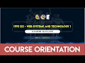 COURSE ORIENTATION - ITPE 122 Block A and B