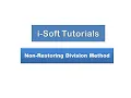 Non Restoring Division Method Algorithm Binary Division CAO 5 i-Soft Tutorials