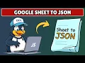 How to Get Google Sheet Data in JSON format in Javascript