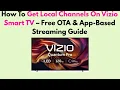How To Get Local Channels On Vizio Smart TV - Free OTA App-Based Streaming Guide
