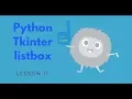 Python using Tkinter listbox part 1