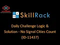 skillrack daily challenge logic and solution - no signal cities count 28-11-2020 id