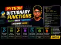 Learn Python Dictionary Functions get keys values items copy clear