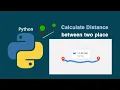 Distance between two places using python pip install geopy